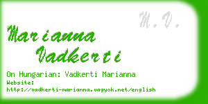 marianna vadkerti business card